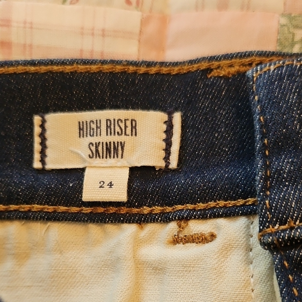Madewell Dark Blue High Rise Skinny Jeans - Picture 4 of 9